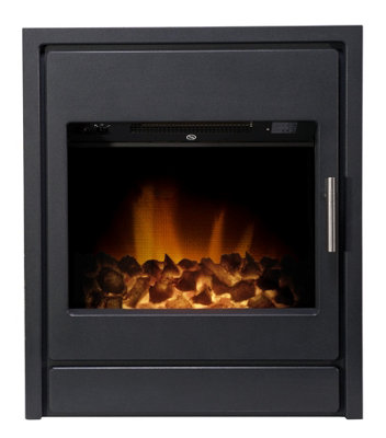 Acantha Alta Electric Inset Stove in Black with Remote Control