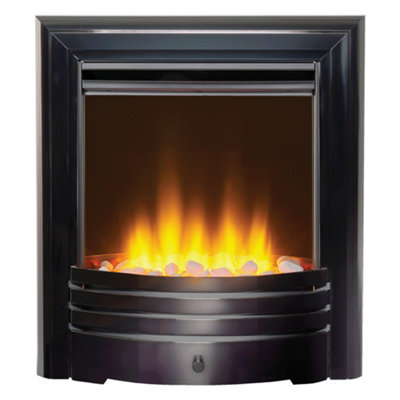 Acantha Amara Pebble Electric Fire in Black Nickel with Remote Control Price Comparisons | Compare The Build