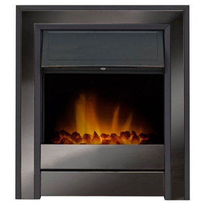 Acantha Argo Electric Fire in Black Nickel with Remote Control