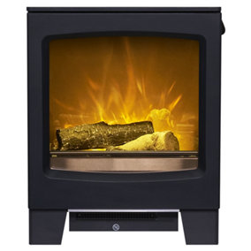 Acantha Lunar Electric Stove in Charcoal Grey