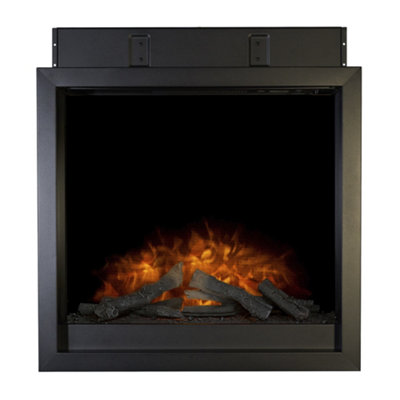 Acantha Ontario Electric Inset Wall Fire with Remote Control in Black