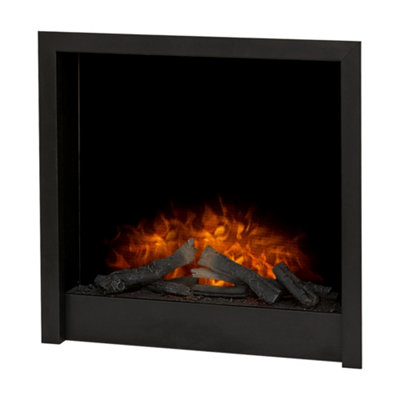 Acantha Ontario Electric Large Inset Fire with Logs & Remote Control in ...