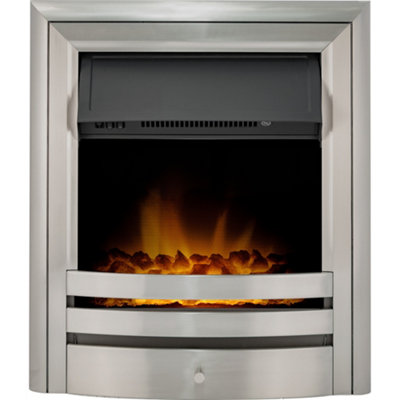 Acantha Vela Electric Fire in Brushed Steel