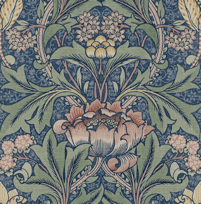 Acanthus Floral Vintage Peel and Stick Wallpaper