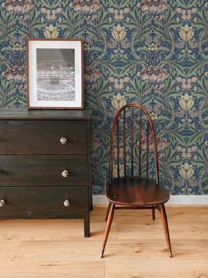 Acanthus Floral Vintage Peel and Stick Wallpaper - 4