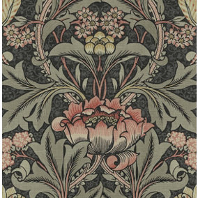 Acanthus Floral Vintage Peel and Stick Wallpaper