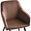 Accent chair Marilyn with armrests - brown/black