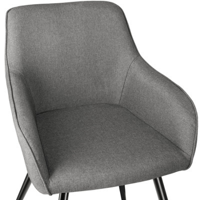 Accent chair Marilyn with armrests - light grey/black