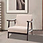 Accent Chair Mid Century Modern Armchair with Solid Wood Frame Lounge Chairs for Bedroom Living Room