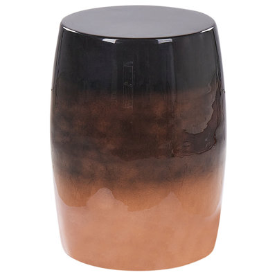 Accent Side Table Golden Brown and Black FRAGUITA