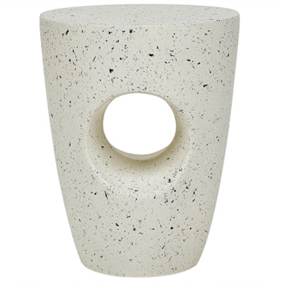 Accent Side Table Off-White Terazzo Effect EDOLO
