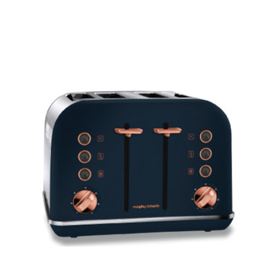 morphy richards blue and rose gold microwave