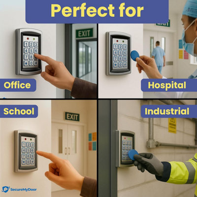 Access Control IP65 Proximity Keypad for Indoor & Outdoor Use, 12-24V ...