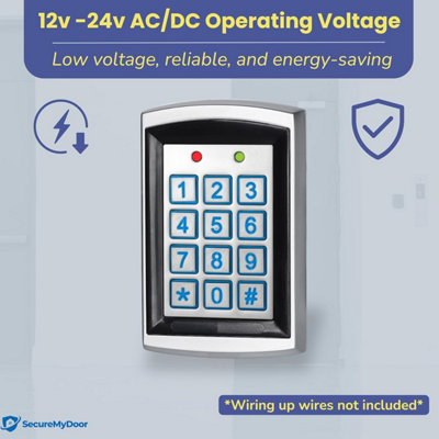 Access Control IP65 Proximity Keypad for Indoor & Outdoor Use, 12-24V ...