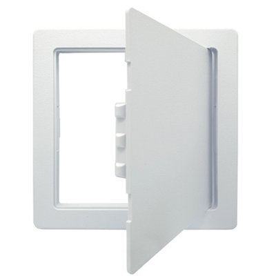Access Panel 350 x 350mm, Inspection Door Service Revision Hatch High-Quality Plastic, White