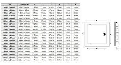 Access Panel Inspection Revision Plastic Door 100mm x 100mm