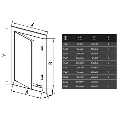 Access Panel White Steel 150x150mm Inspection Door Revision Hatch