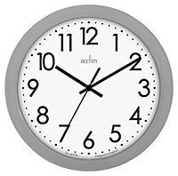 Acctim 21890 Abingdon Wall Clock 25cm Quartz, Grey