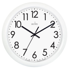 Acctim 21892 Abingdon White Wall Clock 25cm, White