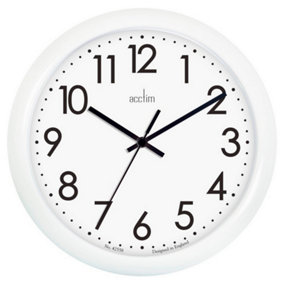 Acctim Abingdon Plastic Wall Clock Black/White (One Size)