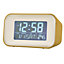 Acctim Alta Retro Digital Alarm Clock Crescendo Alarm Date & Temperature Display Mustard