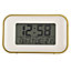 Acctim Alta Retro Digital Alarm Clock Crescendo Alarm Date & Temperature Display Mustard