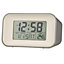 Acctim Alta Retro Digital Alarm Clock Crescendo Alarm Date & Temperature Display Owl Grey