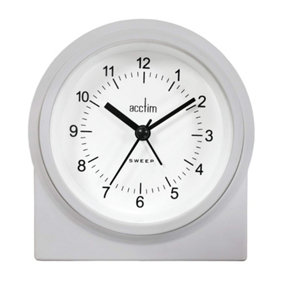 Acctim Archer 16217 Non-ticking Sweep Alarm Clock, Grey
