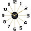 Acctim Astraea Large Wall Clock Quartz Brass Effect Metal Spokes Large Numbers Gold/Black 50cm