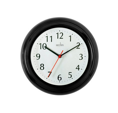 Acctim Black Wycombe Round Wall Clock 22cm