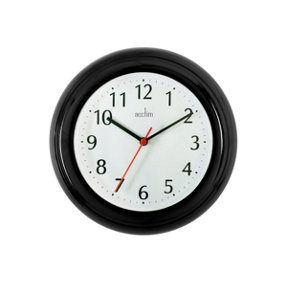 Acctim Black Wycombe Round Wall Clock 22cm