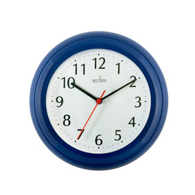 Acctim Blue Wycombe Round Wall Clock 22cm