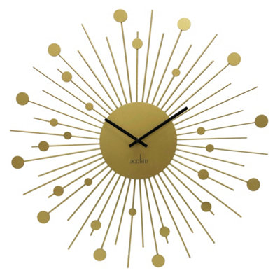 Acctim Brielle Large Wall Clock Starburst / Sunburst Quartz Painted ...