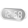 Acctim Cuscino Digital Alarm Clock Crescendo Alarm Temperature Display Mirrored LED Display White