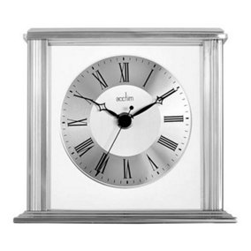 Acctim Hamilton Mantel Clock Silver Effect