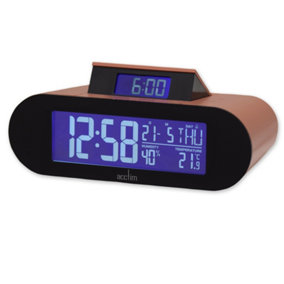 Acctim Kian Digital Alarm Clock Crescendo Alarm Date, Temperature & Humidity Display Pop Up Alarm Soft Coral