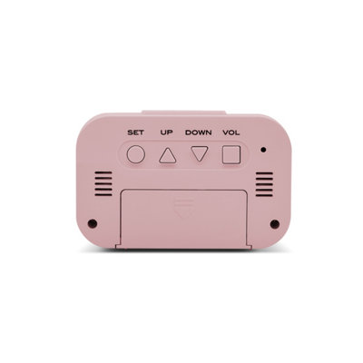 Acctim Kitto Digital Alarm Clock Superbrite Crescendo Alarm Peach Bellini