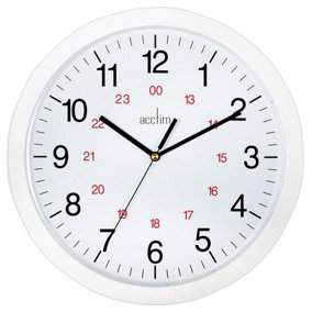 ACCTIM - Metro 35.5cm Quartz Movement Analogue Wall Clock, White
