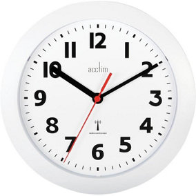 ACCTIM - Parona 23cm Radio Controlled Analogue Wall Clock - White