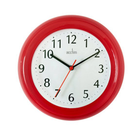 Acctim Red Wycombe Round Wall Clock 22cm