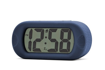 Acctim Silicone Digital Alarm Clock Smartlite Crescendo Alarm Easy Read Jumbo Display Silicone Case Dark Blue