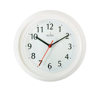 Acctim White Wycombe Round Wall Clock 22cm