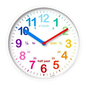 Acctim Wickford Childrens/Kids Time Teach Clock White (20cm)