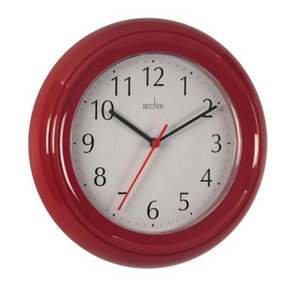Acctim Wycombe Wall Clock Red (One Size)
