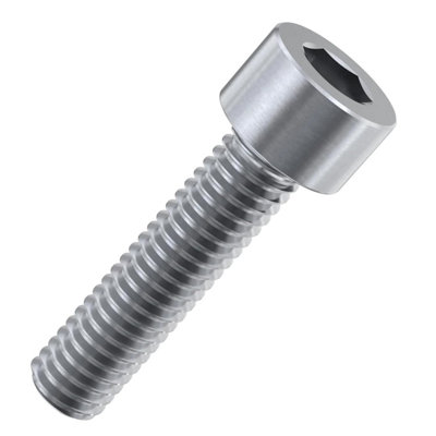 Accu - M4 x 12mm Full Thread Cap Head Screws (DIN 912) - Stainless Steel (A2) (Pack of 50)