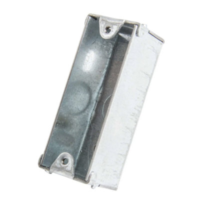 ACEL Metal Back Box 25mm Architrave 1 Gang Single Flush Mounted Wall Pattress Box