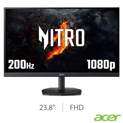 acer NITRO KG1 Series 23.8インチ FHD 200Hz Acer Nitro KG1 23.8 Inch Gaming Monitor Full HD IPS 200Hz 0.5ms