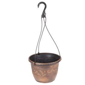 Acorn 25cm (10in) Hanging Basket in Copper-Effect