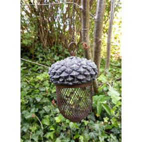 Acorn Bird Feeder Hanging with Mesh for Peanuts or Seeds