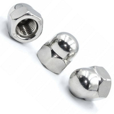 Acorn Nuts M12  Dome Stainless Steel Hex Cap  Pack of: 20 Domed Nuts Rust Resistant Hexagon Nut Cap DIN 1587 A2